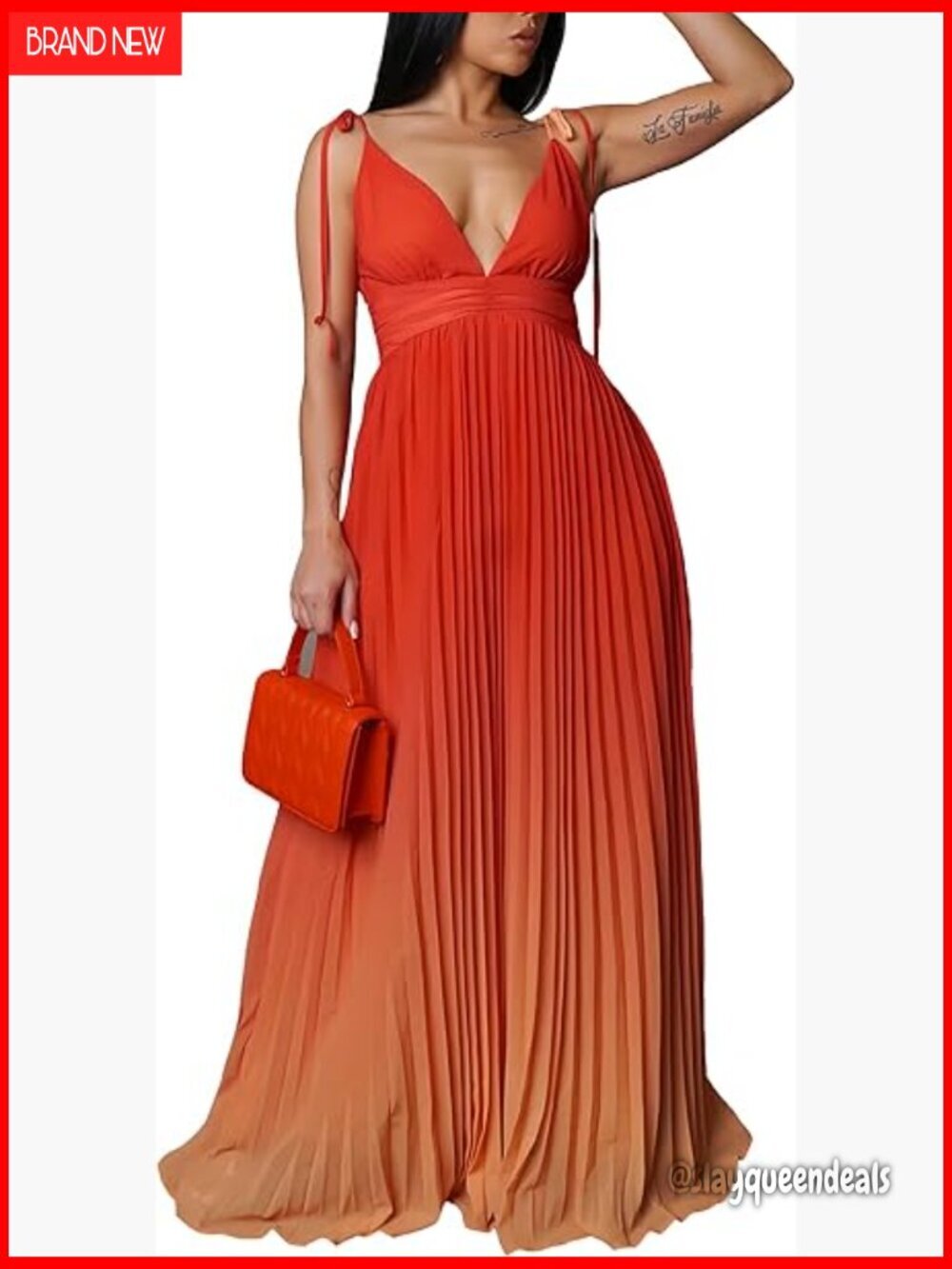 Maxi Dress Halter Backless Pleated A-Line Summer Casual Party